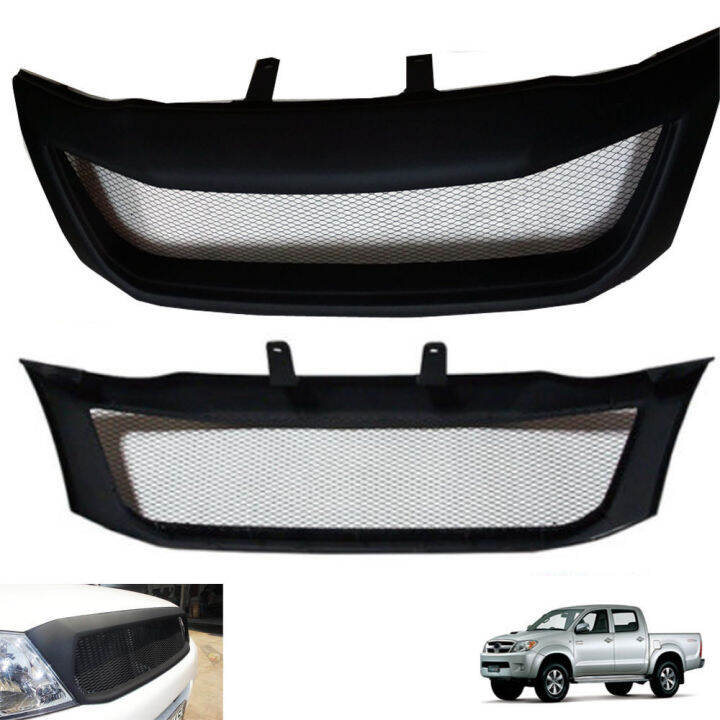 กระจังหน้าตาข่ายดำสำหรับรถ-toyota-hilux-vigo-ปี-2003-2012-1-ชิ้น-พร้อมอุปกรณ์ติดตั้ง