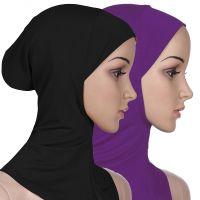 Tudung หมวกหมวกผ้าพันคอนินจาฮิญาบสำหรับผู้หญิง,หมวกผ้าโพกหัวมุสลิมปลอกหุ้มหัวไม้กอล์ฟด้านในหมวกหิญาบผ้าคลุมศีรษะอิสลามผ้าพันคอมุสลิม