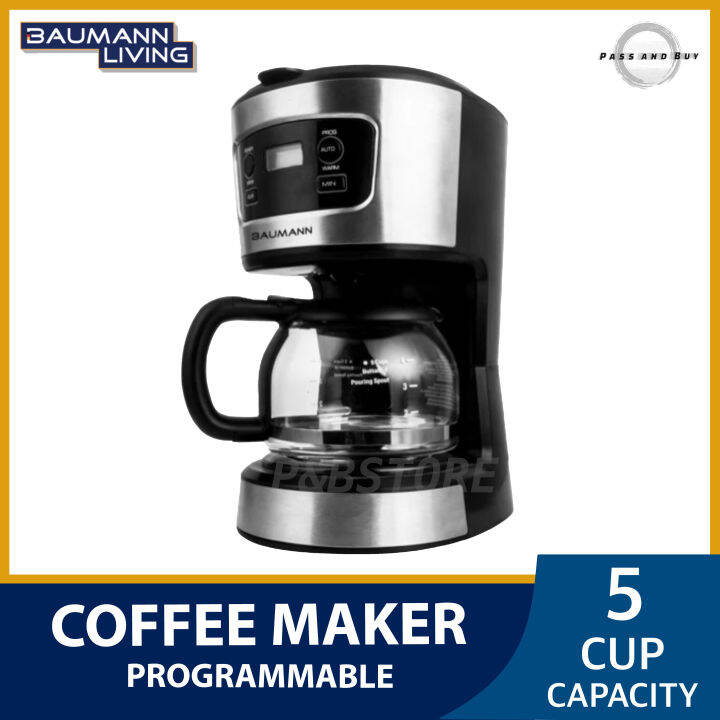 Baumann 5Cup Programmable Coffee Maker Machine • coffee brewer Lazada PH