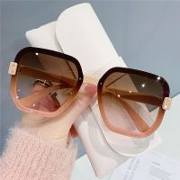 ﹍℗ Classic Vintage Square Sunglasses Woman Gradient Mirror Frameless Sun Glasses Female Retro Fashion Rimless Oculos De Sol