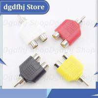 Dgdfhj Shop 3.5mm RCA Jack 1 Male to 2 Female Y Splitter AV Audio Video Plug Adapter Double Connectors Accessories