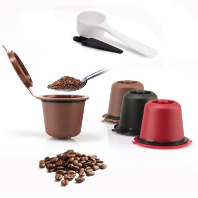 【YF】 1/3PCS Nespresso Recarregáveis Café Cápsula Copo Reutilizável Colher Escova Filtros Acessórios