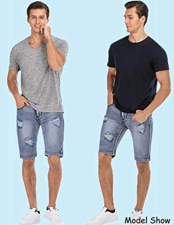 tebreux-mens-ripped-short-jeans-distressed-classic-fit-denim-shorts-vintage-summer-pants