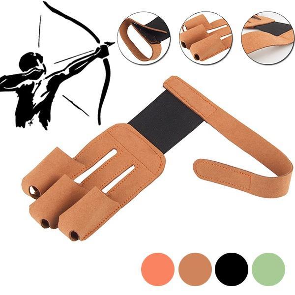 New Styles Fashion Archery Protective Glove 3 Fingers Hand Black Guard ...