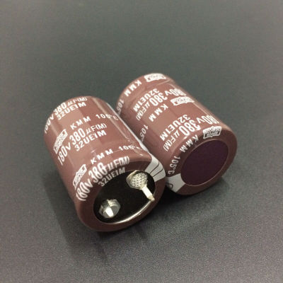 2pcs 380uF 180V NCC KMM Series 22x30mm 180V380uF PSU Snap-in Aluminum Electrolytic capacitor