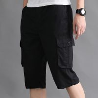 Ready Summer leisure middle-aged man dad tooling of 7 minutes of pants pants older loose cotton breeches in the thin section