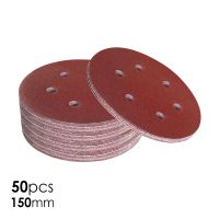 ❁ 50pcs 6 quot; 150mm Sandpaper Aluminium Oxide Wood Sanding Paper Abrasive Disc Hook amp; Loop Grit 60 80 120 180 240 Tools Accessories