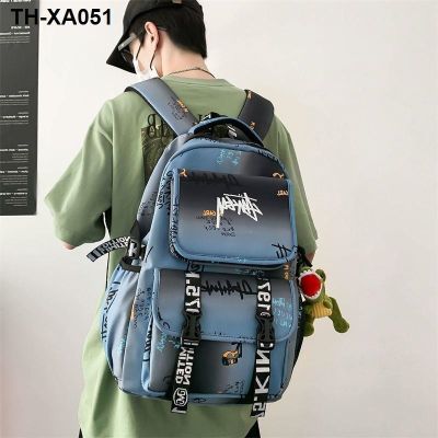 high school students large-capacity schoolbag male Korean version of college backpack girls trendy fashion