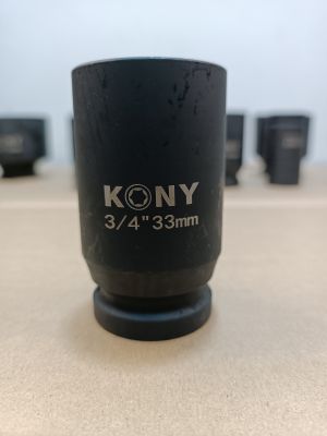 KONY ลูกบล็อกลม​  ลูกบล็อกยาว 3/4"(6หุน)  เบอร์  33  มม.  รุ่นงานหนัก (IMPACT SOCKET)