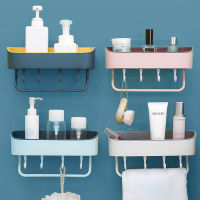 【cw】 Bathroom Storage Rack Wall-Mounted Bathroom Storage Rack Punch-Free Wall Toilet Washstand Towel Rack ！