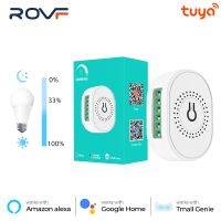 ▧◊ ROVF Tuya DIY Mini WiFi Smart LED Dimmer Switch Light Module App Remote Control 220V Wall Lamp On Off For Alexa Google Home