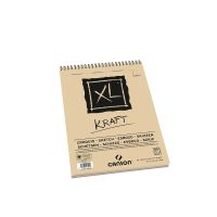 สมุดสันห่วง XL Kraft 90g. ขนาด A3 ผิว Laid ปกสีน้ำตาลอ่อน(60แผ่น) C400039142