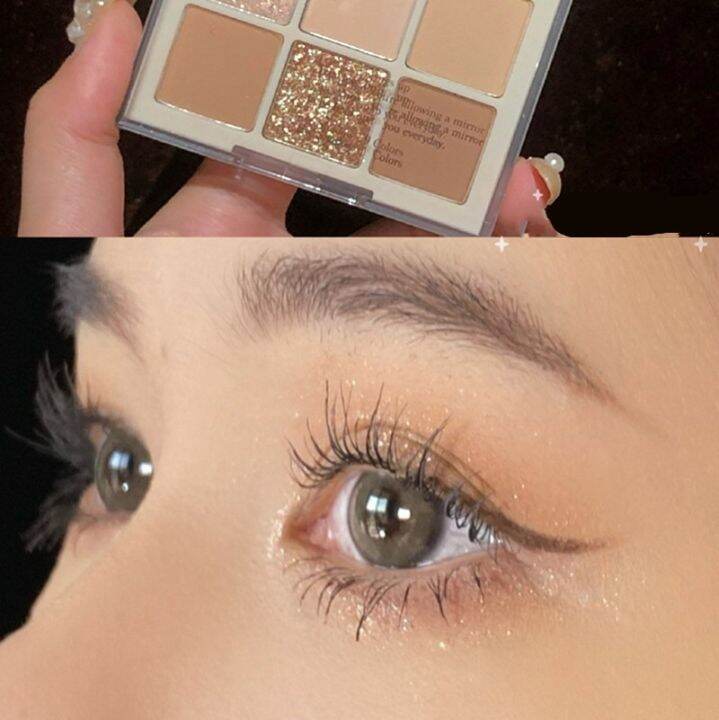 dikalu-milk-tea-อายแชโดว์สีเก้าสี-pearly-matte-nine-gong-eyeshadow