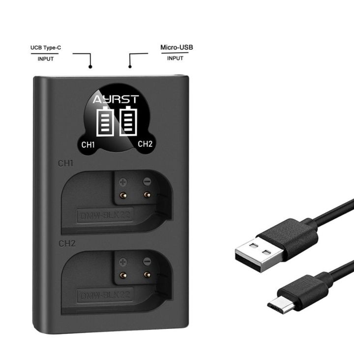 blk22-dmw-blk22-dmwblk22คู่ที่ชาร์จแบตเตอรี่-dc-s5พานาโซนิค-lumix-dc-s5k-gh5กล้อง-yuebian