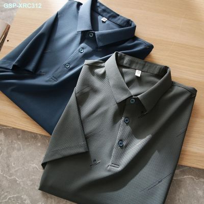 UNIQLO Cool And Refreshing Nanowire Mulberry Silk!Foreign Trade Tail Cargo Silky Breathable Tencel POLO Shirts Men Collar Short Sleeve T-Shirt