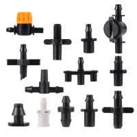 20pc 4/7mm Garden Drip Irrigation Connector Barb Tee Single Elbow Water Pipe Fitting Cross Joint Suitable For 1/4 Inch Hose Watering Systems  Garden H