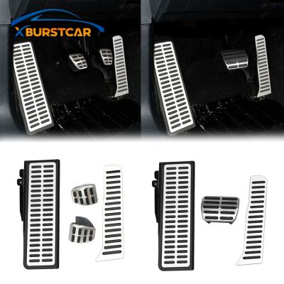Xburstcar ฝาครอบแป้นเหยียบรถยนต์ LHD สแตนเลสสำหรับ Skoda Octavia A5 2009 - 2014 Yeti 2014-2018อุปกรณ์แป้นเหยียบอัตโนมัติ