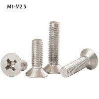 M1 M1.2 M1.4 M1.6 M2 M2.5 Sekrup Phillips 3-60Mm 304 Stainless SteelCross Phillips Baut Sekrup Kepala Countersunk Datar