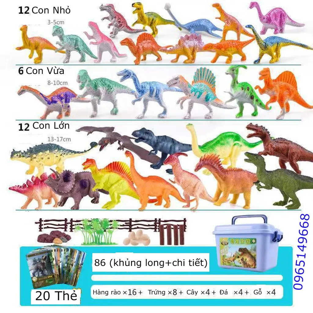 Hàng Sẵn)Bộ đồ chơi mô hình công viên khủng long kỷ Jura 86 chi ...
