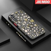 JIUMOO เคสโทรศัพท์สำหรับ OPPO A91 F15 Reno 3 4G ลายสุนัขการ์ตูนที่สร้างสรรค์ขอบสี่เหลี่ยมบางกันกระแทกเคสป้องกันเลนส์กล้องคลุมทั้งหมดปลอกซิลิโคน