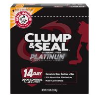 &amp; Seal Multi-Cat กลิ่นปิดผนึก Clumping Cat Litter, 14วันควบคุมกลิ่น27.5lb แมวแปรงผม Remover Aseo Para Gat