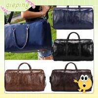 QIEPING จุได้มาก กระเป๋าเดินทาง holdall แบบพกพาได้ การเดินทางเพื่อธุรกิจ กระเป๋าหนังออกกำลังกาย แฟชั่นสำหรับผู้หญิง กระเป๋าใส่ของ กระเป๋าถือแบบถือ ชายหญิง