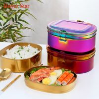 hot【cw】 Layers Bento Kids with hanlde Leak-Proof Storage Metal School Food set