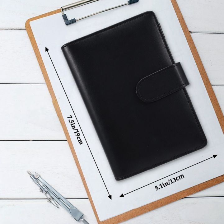 a6-notebook-budget-binder-with-pu-leather-cover-8-plastic-binder-pockets-and-24-expense-budget-sheets