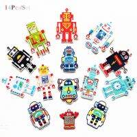 14pcs/set Cartoon robot Patches DIY Sew/Iron on Embroidery Patch