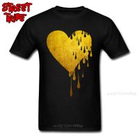 Heart T-shirt Print Men Punk Tshirts Vintage Tops Cotton Clothes Lover Tee 2018 Newest Bleeding Gold Heart Short Sleeve T Shirts - T-shirts - AliExpress