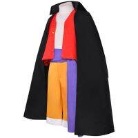 Anime Monkey D. Luffy Cosplay Wano Country Costume Trench Coat And Sorts Hat Kimono Suits Halloween Party Cartoon Uniform Suit