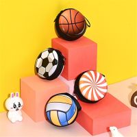 ✖❀❁ Mini Cute Football Coin Purse Cartoon Basketball Headset Bag Small Purse Wallet Purse Childrens Gift Coin Bag Zip Coin Purse