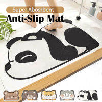 Super Absorbent Bath Mat Kawaii Panda Doormat Non-Slip Bathroom Rugs Nappa Skin Floor Mats Soft Toilet Car Home Decor