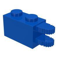 Lego part (ชิ้นส่วนเลโก้) No.30540 Hinge Brick 1 x 2 Locking with 2 Fingers Horizontal End, 9 Teeth