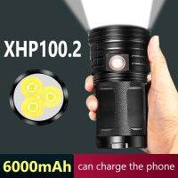 Torch Light Super Bright XHP100.2 USB Rechargeable 6000mah The Brightest Flashlight with Input and Output Waterproof Outdoor Camping Climbing