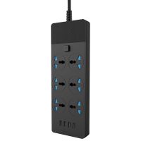 Surge Protector, Household Multi-Function with 6 AC Sockets, 4 USB Ports, Inligent Wiring Universal Hole US Plug