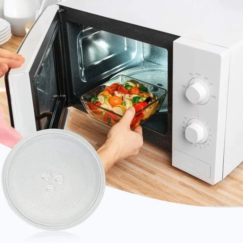 9.6 Inch Microwave Plate Spare Microwave Dish Durable Universal Microwave  Turntable Glass Plates Round Replacement Plate