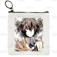 Bungou Stray Dogs Small Square Bag Bungo Coin Purse Nakahara Dazai Small Bag Osamu Nakajima Card Bag Zipper Key Bag