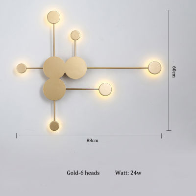 Nordic led Wall Lamp BlackGoldWhite wall lamp Branches long arms wall lights for home staircase bedroom living room Decoration