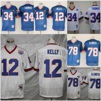 เสื้อรักบี้ Legendary Bills 34 12 เครื่องแบบฝึกการปักย้อนยุคเสื้อยืดตาข่ายชาย