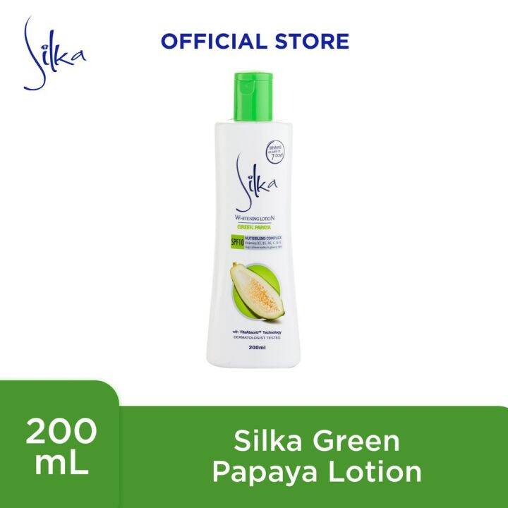 Silka Green Papaya Whitening Lotion SPF 10 200mL Lazada PH