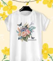 เสื้อยืดลายดอกไม้ Flower in summer