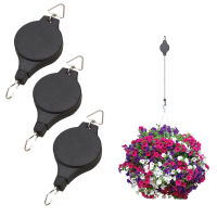 3 3PCS And Hanger Metal For Bird Basket Hanging Retractable Pots Garden Plant Pack Pulley