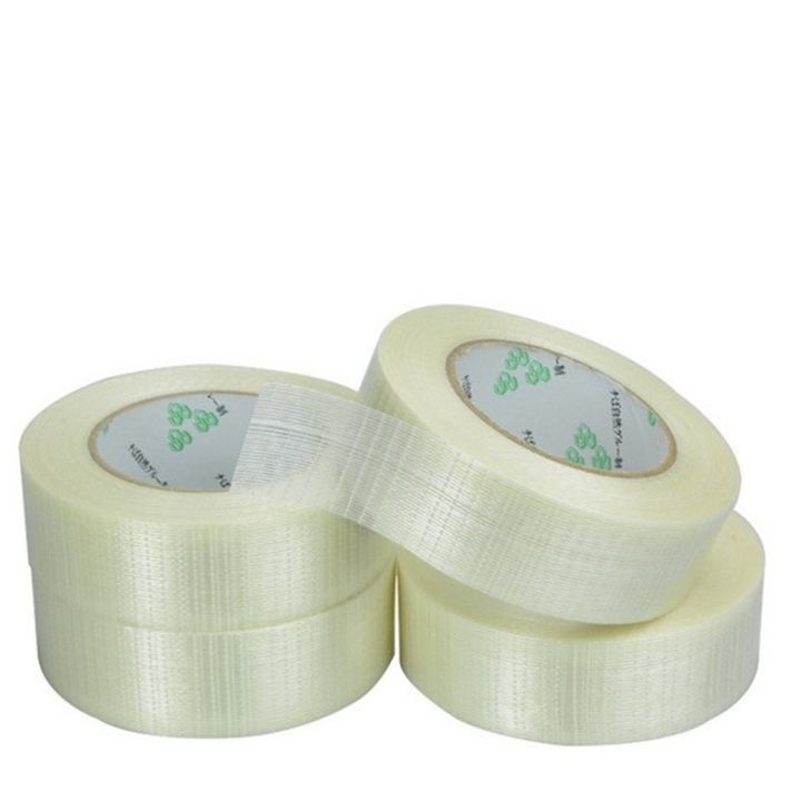 1 roll of 25 meters transparent glass fiber grid tape aircraft model fixed strength single-sided tape model fixed strength Strip Adhesives Tape