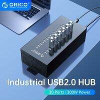 ORICO ฮับ USB2.0อุตสาหกรรม30พอร์ตสำหรับ TF SD-Compatible เครื่องอ่านการ์ดทดสอบข้อมูล U-Disk แบบชุดสำเนาสีดำ