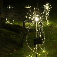 DIY Solar Garden LED Firework Light Outdoor IP42 Waterproof Light String Lawn Light Copper Wire Landscape Decoration Cottagecor