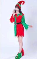 ชุดแฟนซีคอสตูมวันคริสมาสต์เอลฟ์ Costume girl Christmas ผ้ากำมะหยี่เกรดดีสวมใส่สบาย เป็นเดรสสั้นมาพร้อมเข็มขัด หมวก รองเท้า ขนาดฟรีไซส์ เหมาะกับใส่งานแฟนซีคริสมาสต์ปาร์ตี้ หรือใส่ประกวดงานต่าง ๆ สินค้าเลือกสั่งนำเข้ามาจำหน่ายราคาพิเศษ ส่งจากไทยไม่ต้องรอนาน