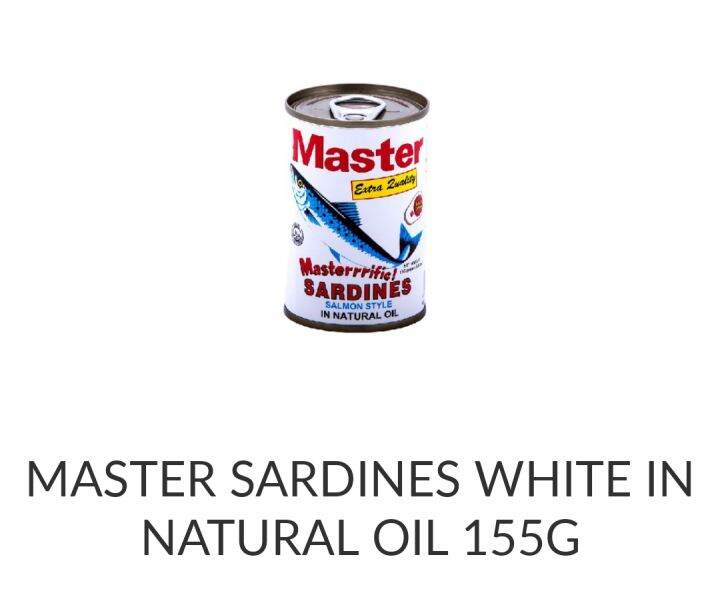 Master Sardines White In Natural Oil 155g Lazada PH