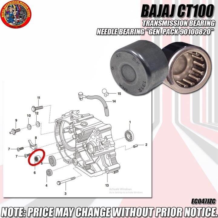 CT100 NEEDLE BEARING GEN. PACK (EC047JZC) Lazada PH