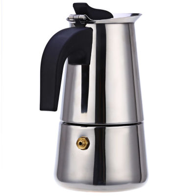 Stainless Steel Moka Coffee Maker Mocha Espresso Latte Stovetop Filter Coffee Pot 100ML 200ML 300ML 400ML Percolator Tools Pots